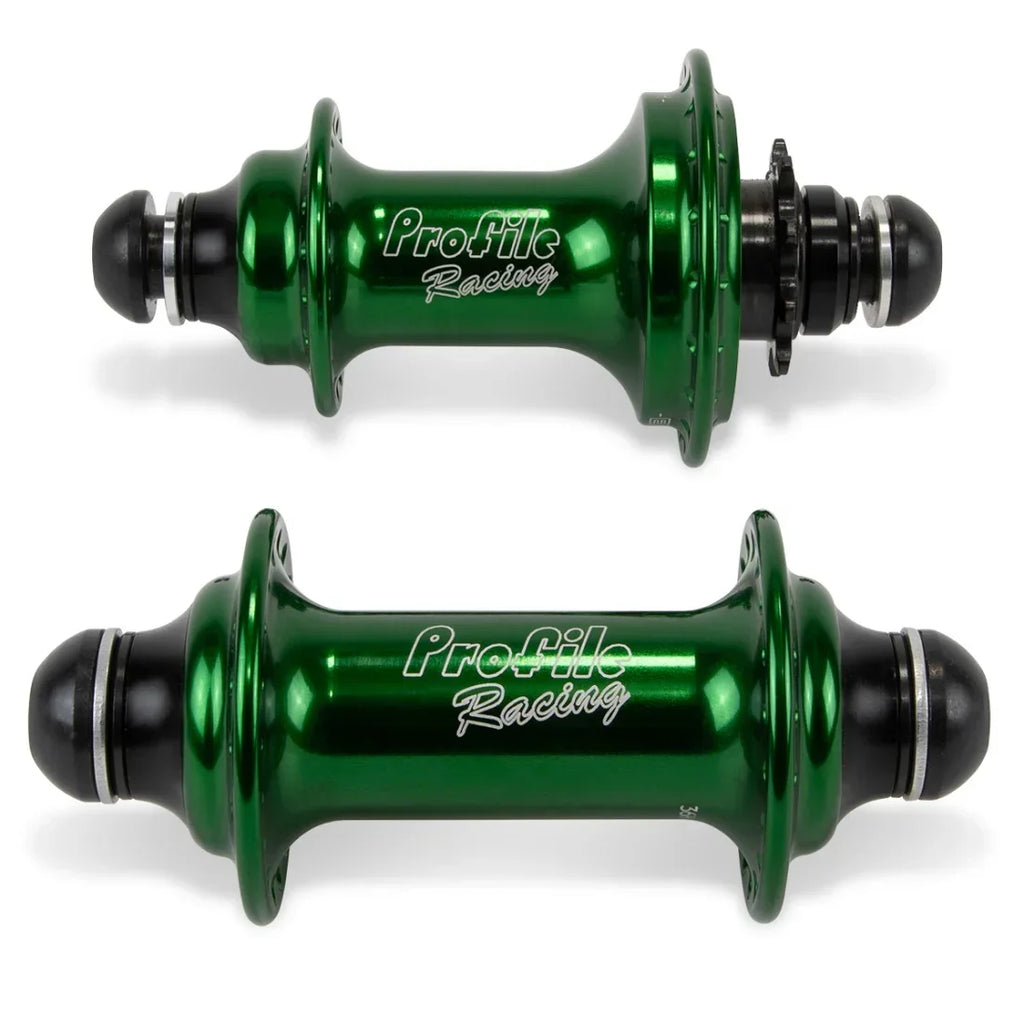 Moyeu de roue BMX vert métallique Profile Racing, pièces de vélo de course