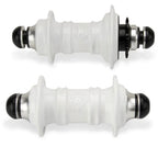 Roulements de moyeu BMX blancs avec joints noirs et détails métalliques, pour vélo tout terrain