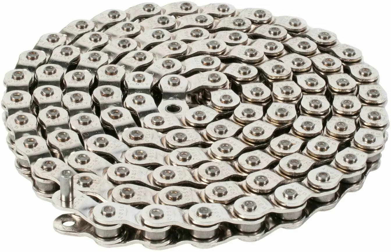 chaine bmx freestyle silver chrome demi maillon