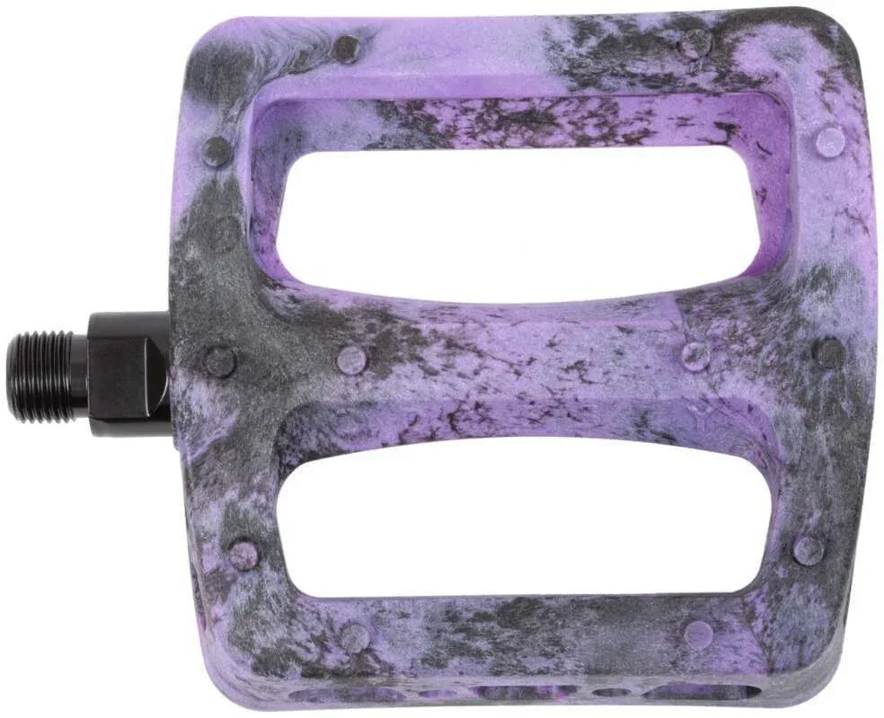 Pédales Odyssey Twisted Pro PC violet et noir de SPORT IMPORT pour BMX