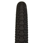 20 x 2.125 BMX bike tire with textured tread pattern, black rubber, front view