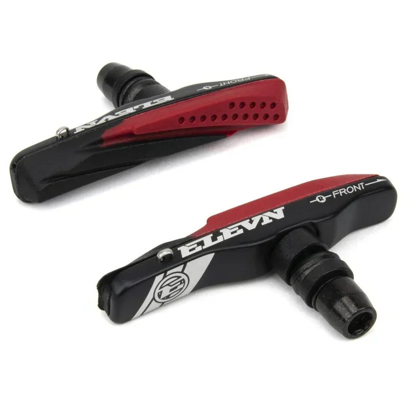 Freins à patins ELEVN pour BMX, rouge et noir, avec inscription FRONT, pièces de vélo de freinage