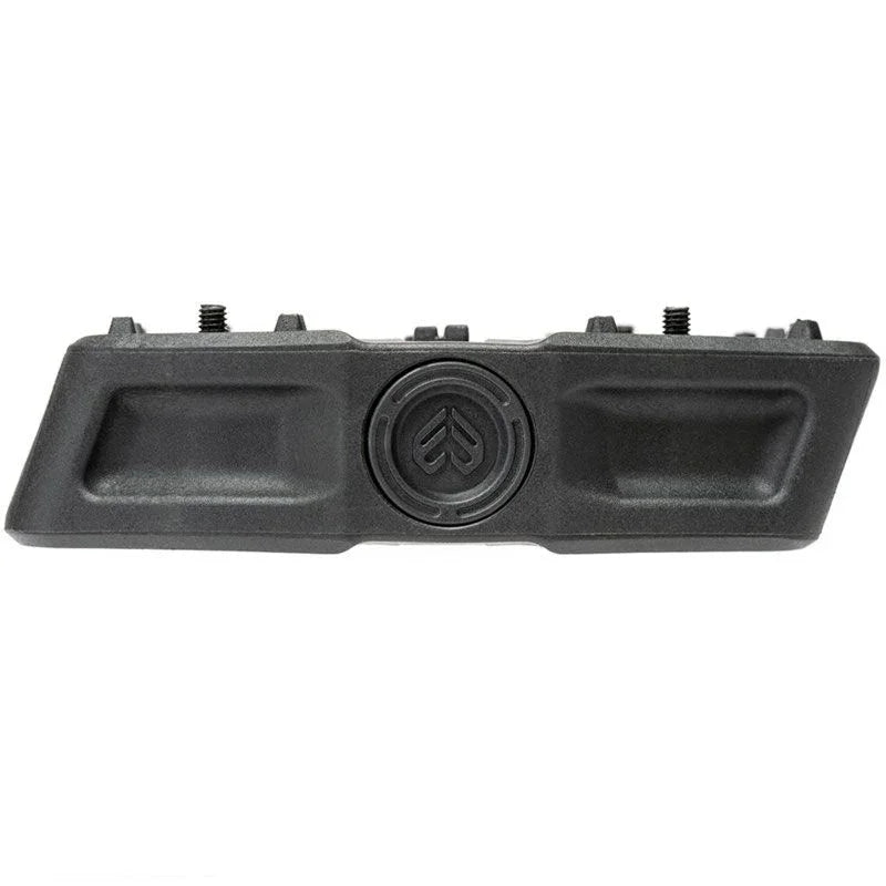 Support de frein BMX noir avec logo central et vis de fixation, pièce de rechange robuste pour vélo BMX