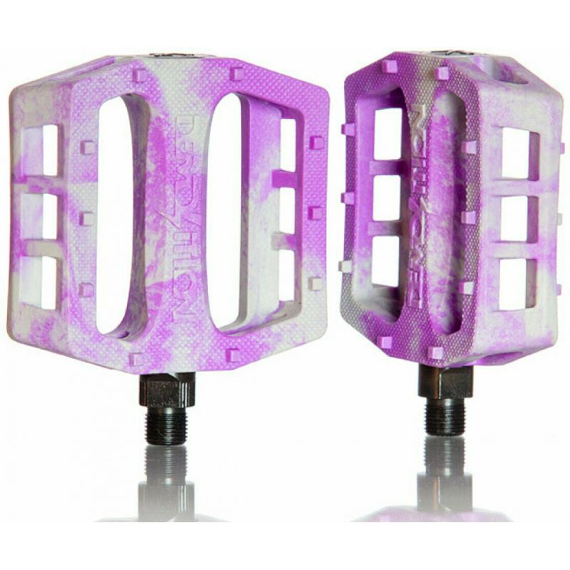 Pédales BMX Demolition Trooper coloris blanc et violet