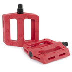 Pédales BMX Shadow Surface coloris Crimson Red, plateforme 100 mm