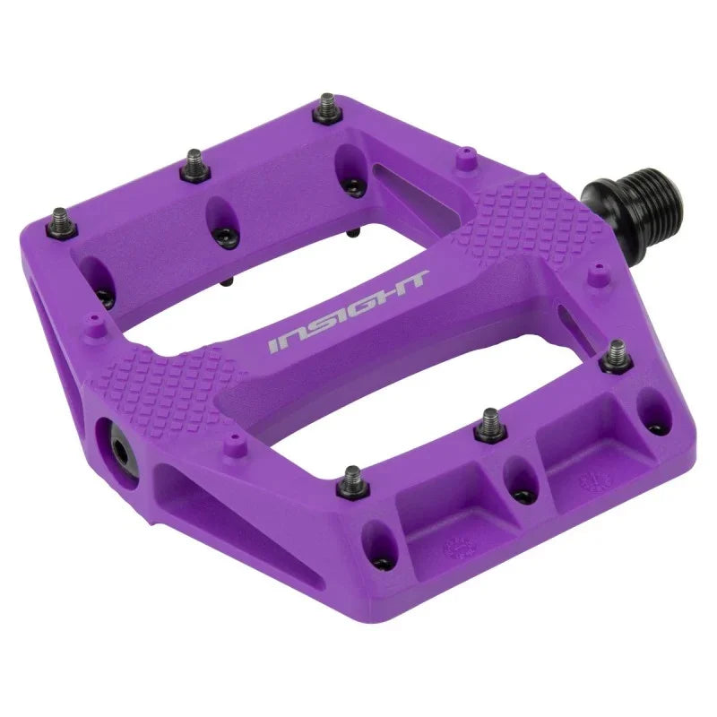 Pédales BMX thermoplastiques violettes USPROBIKES avec picots métalliques