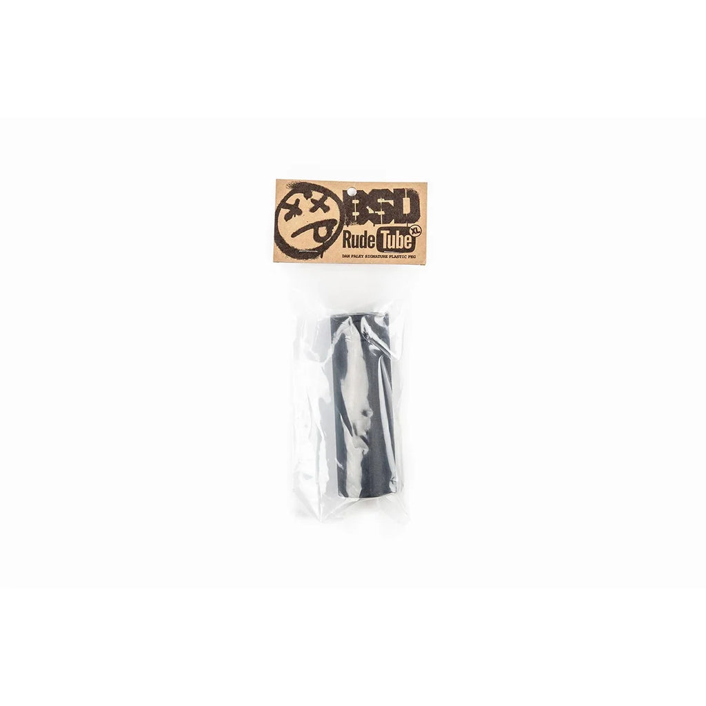 Tube en plastique BSD Rude Tube pour cadre BMX noir dans son emballage.