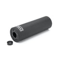 Peg BMX noire avec logo blanc et anneau de fixation, accessoire vélo tout terrain