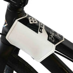 Protège-canon de fourche BMX blanc avec graphisme noir, pour vélo de freestyle et tricks