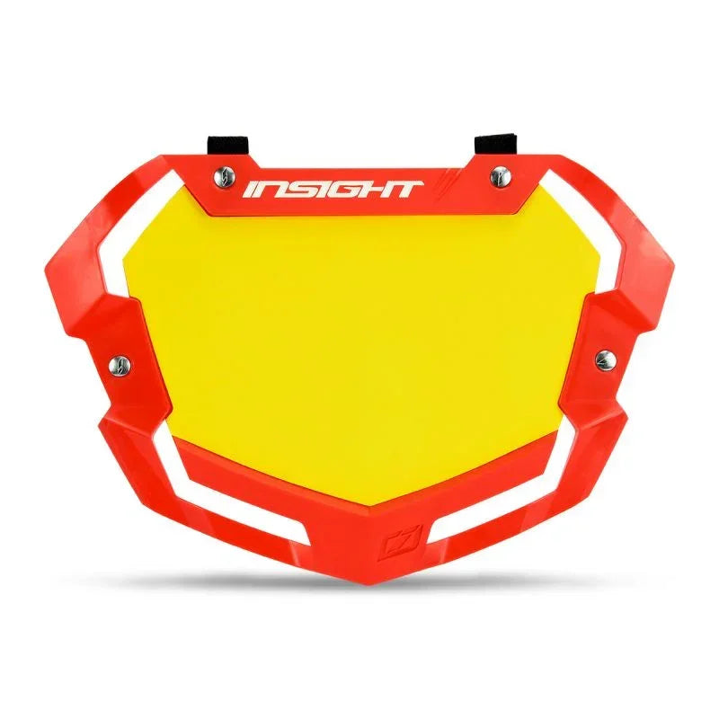 plaque de guidon BMX rouge et jaune Insight pour vélo tout terrain