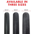 Pneus BMX 20 pouces en trois tailles : 1.75", 2.10", 2.40" - Grip et durabilité optimisés