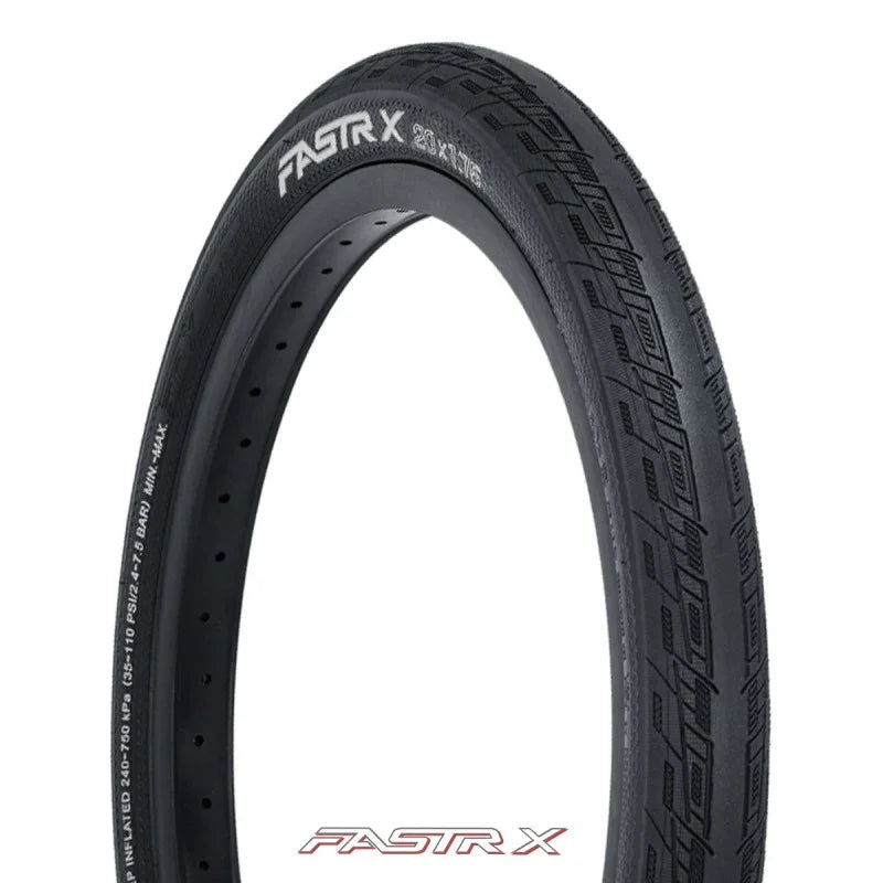 Pneu BMX FAstr X 20x1.75 avec motif de traction et spécifications techniques visibles