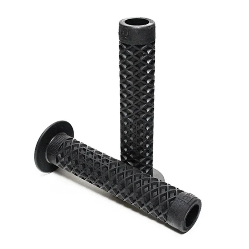 Poignées BMX noires avec motif losange antidérapant pour vélo de freestyle
