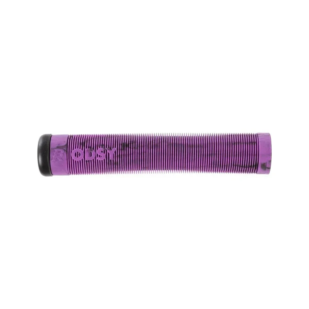 Poignée BMX violette texturée ODSY pour vélo freestyle, grip antidérapant