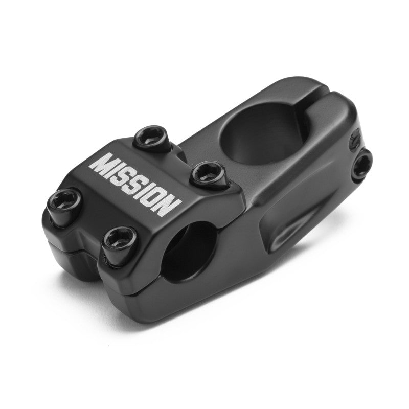 potence bmx noire mission trois quart face