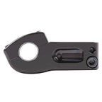 Potence BMX noire avec collier de serrage et vis de fixation, composant vélo tout terrain
