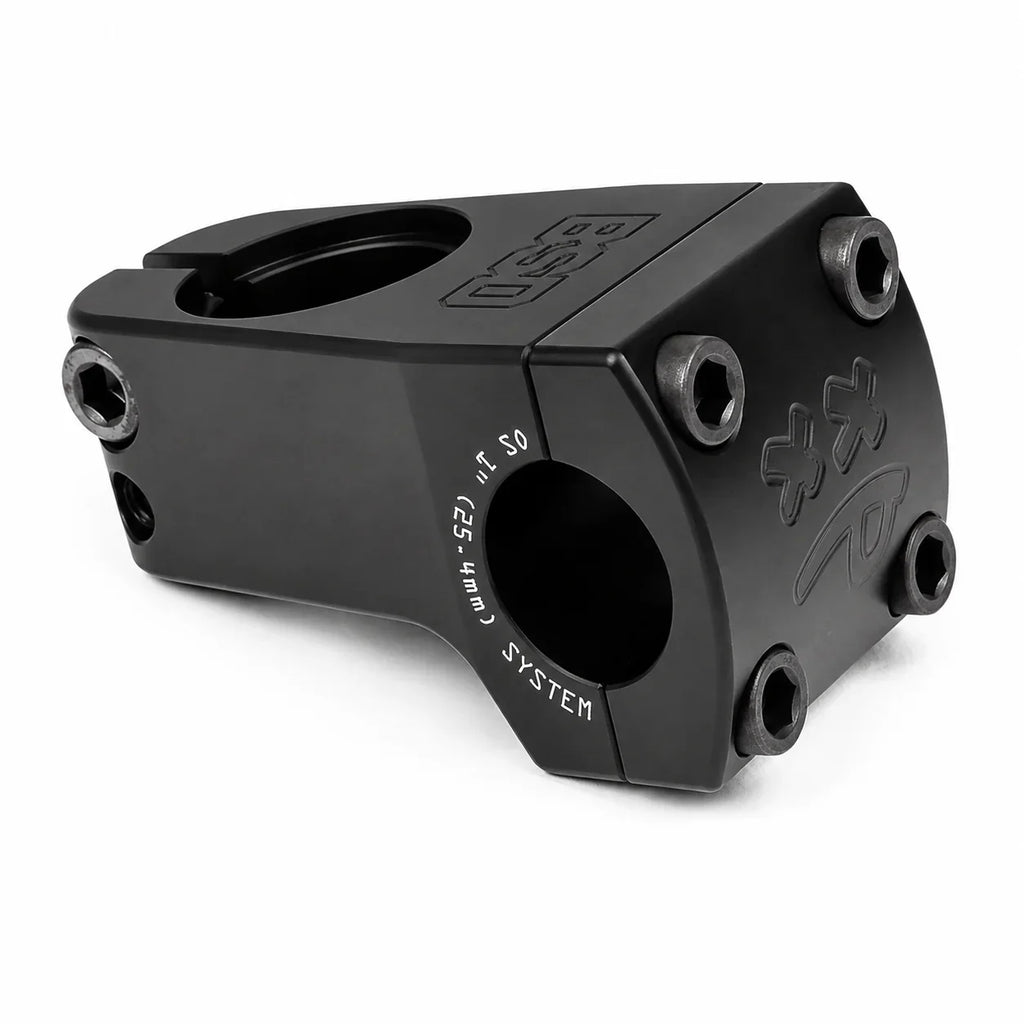Potence BMX noir mat avec fixations à vis