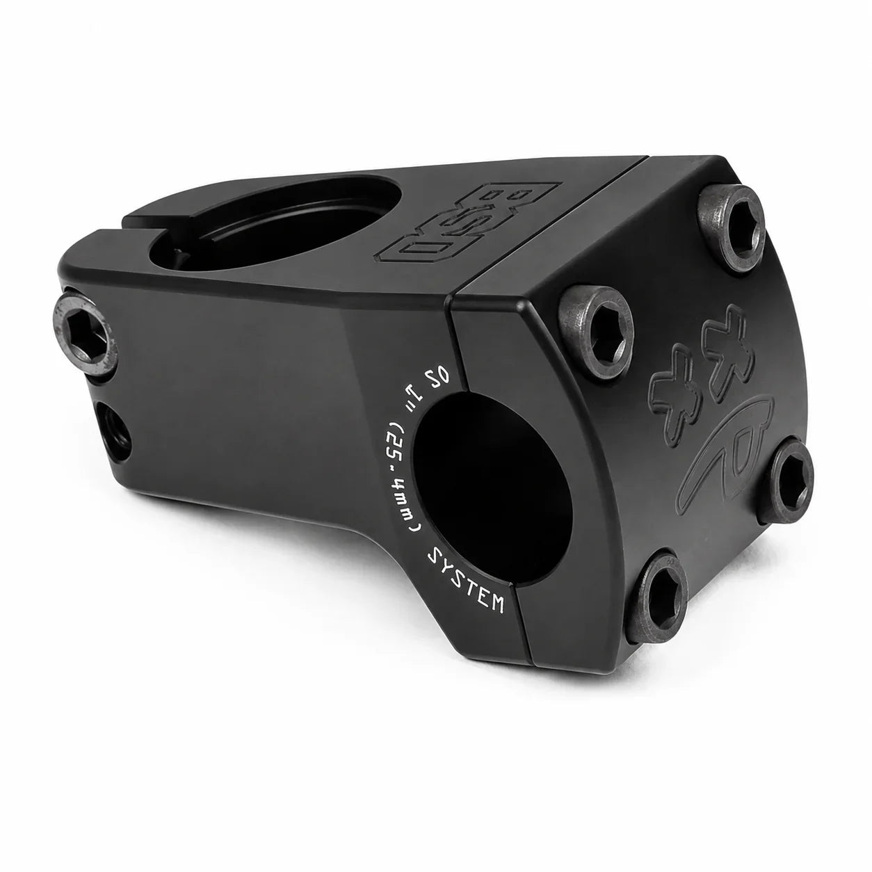 Potence BMX noir mat avec fixations à vis