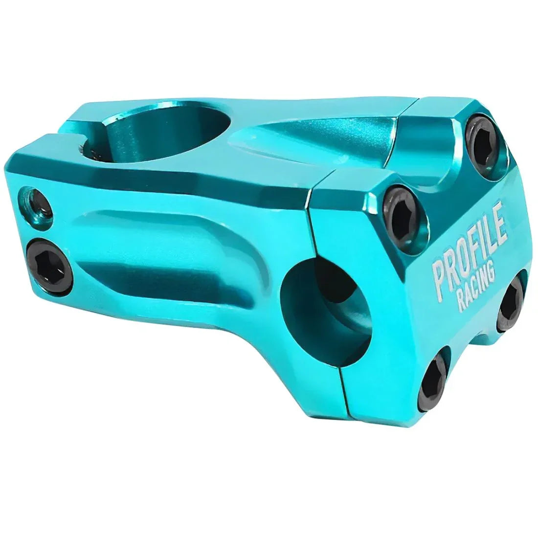 Potence BMX Profile Racing en aluminium turquoise, composant vélo freestyle