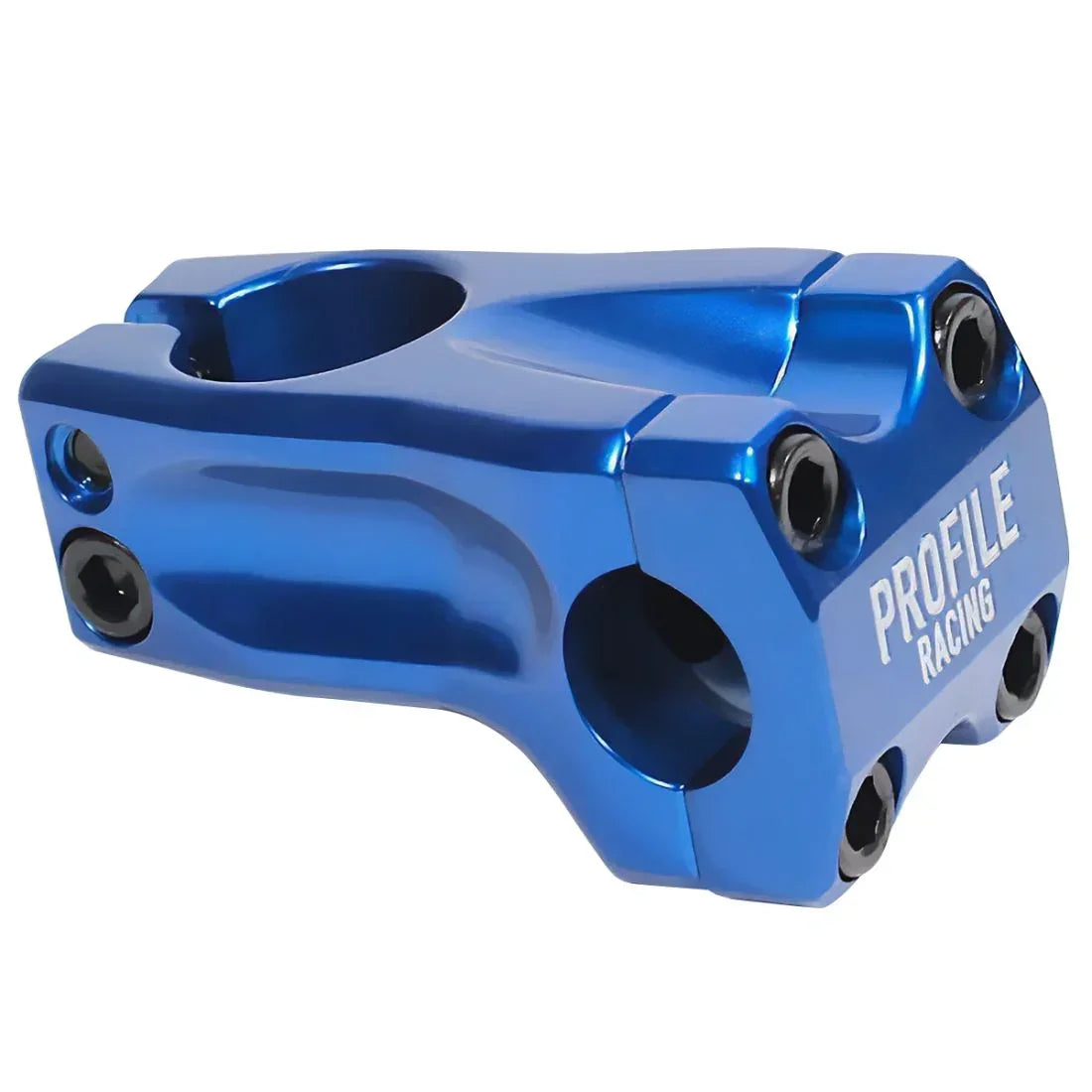 Potence BMX bleue Profile Racing, composant vélo freestyle robuste et léger
