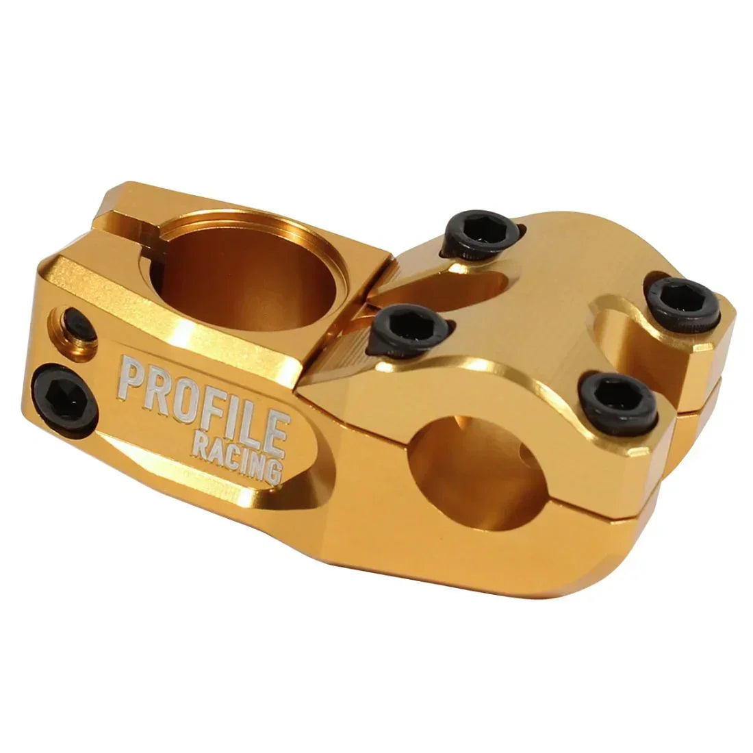 Potence BMX dorée Profile Racing, composant vélo freestyle robuste et léger