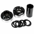 Kit de moyeux BMX Colony noir et argent avec rondelles d'ajustement