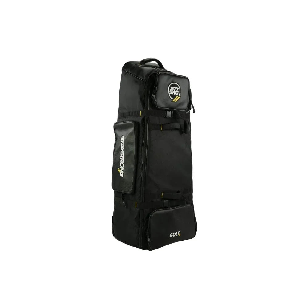 Sac à vélo Stay Strong Golf Bag V4 noir avec poches de rangement.