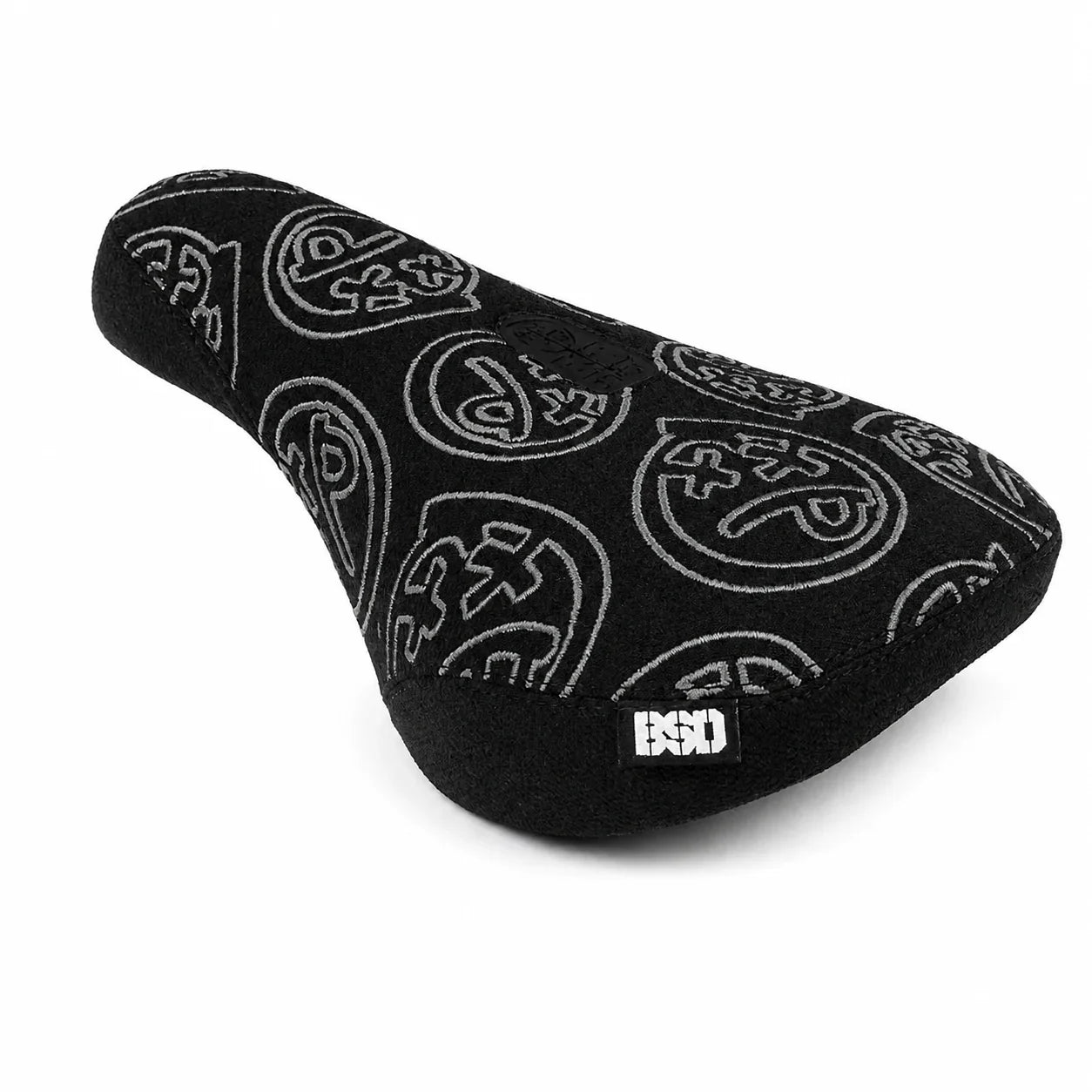 Selle de BMX noire BSD avec motifs graphiques gris