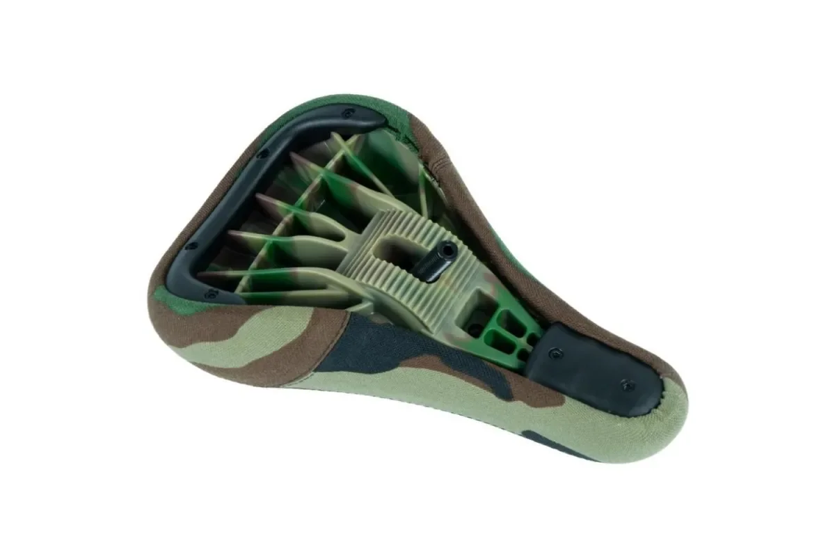 Selle BMX camouflage avec structure interne renforcée pour vélo tout terrain