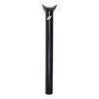 Tige de selle BMX noire avec logo blanc, design robuste pour vélo de freestyle