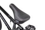 Selle noire WTP pour BMX, détail du siège et cadre vélo